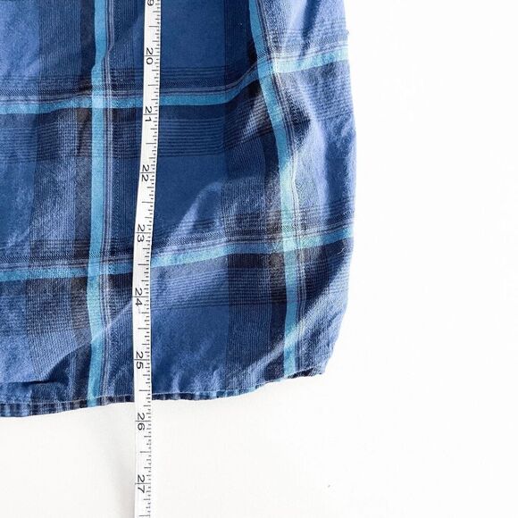 Rock & Republic Mens Stretch Plaid Long Sleeve Button Down Shirt Blue Large - Picture 8 of 8